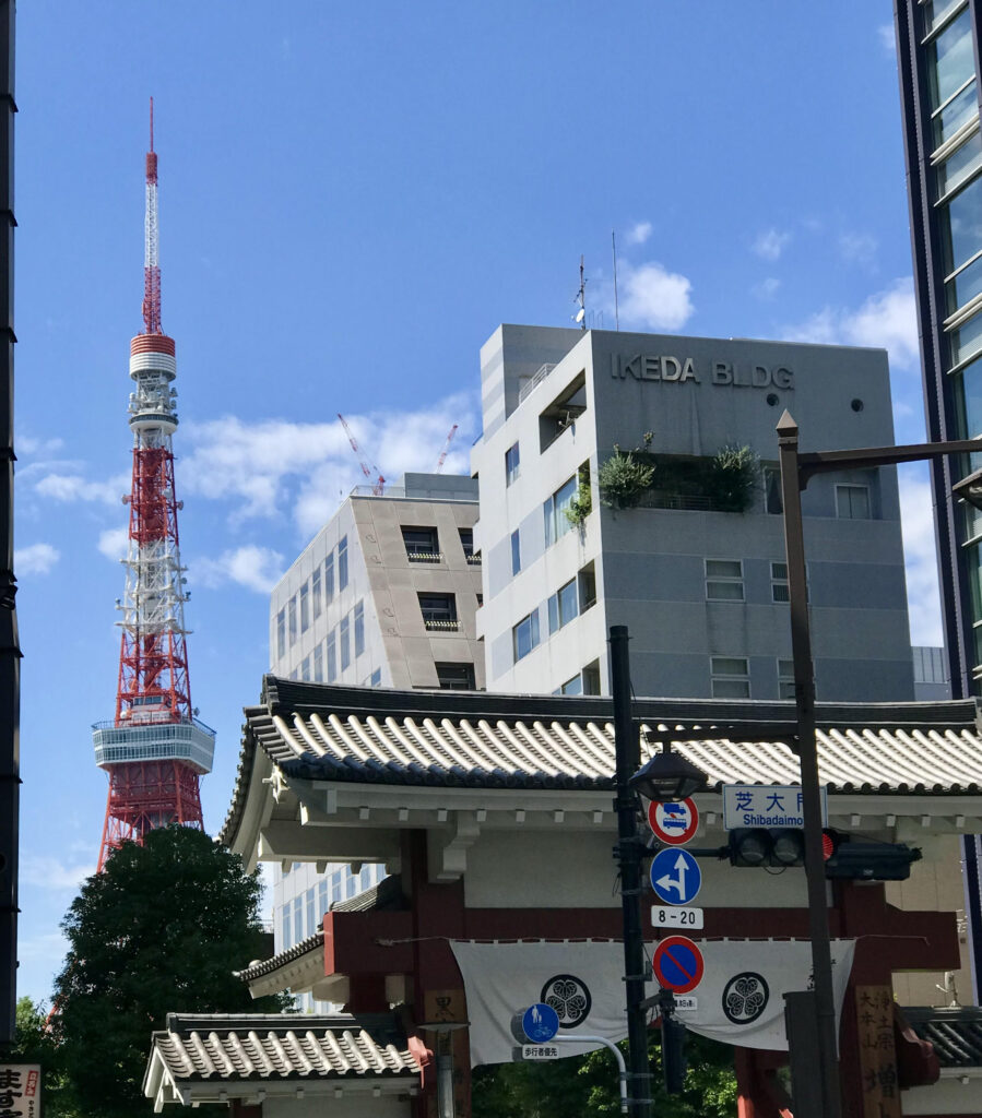 東京タワーが見える街